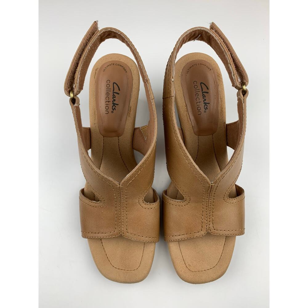 Tan Wedge Sandals - Picture 2 of 11